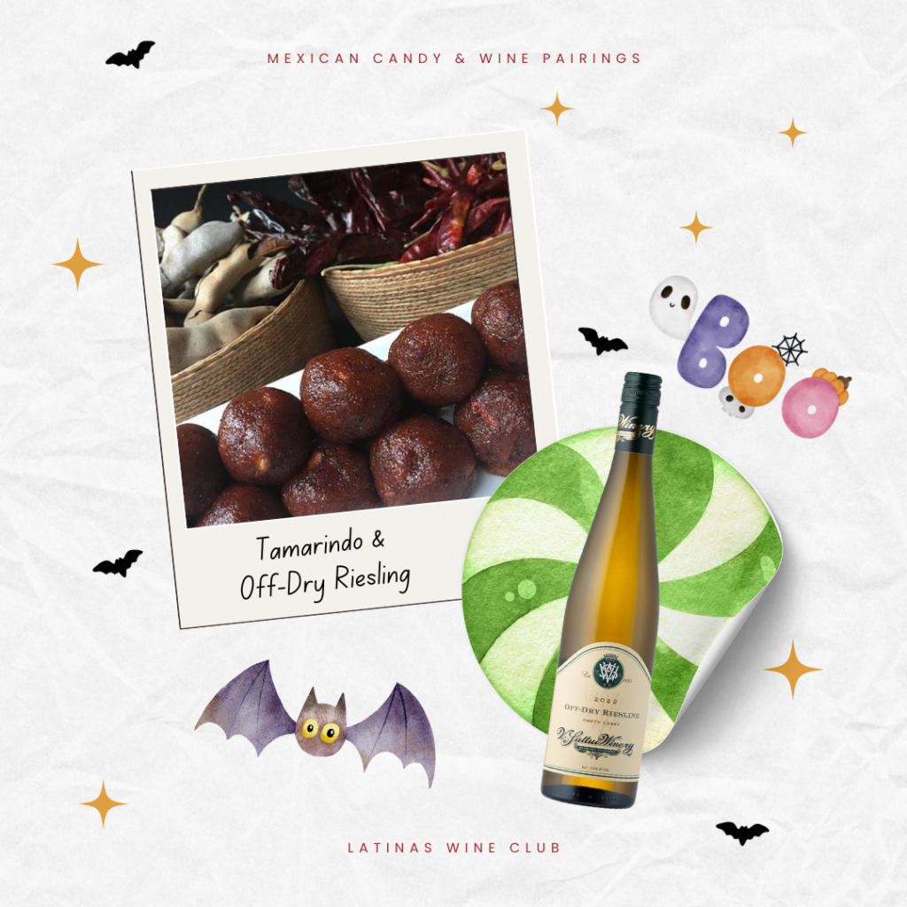 Mexican candy and wine pairings - Tamarindo and Off Dry Riesling